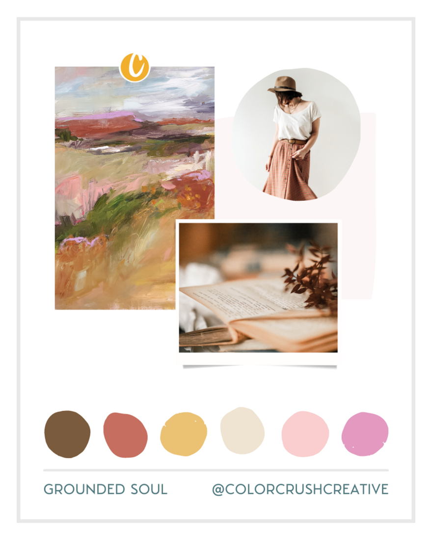 Mixed Artist Palette Muted Landscape Book Lady