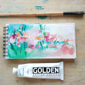 Paintbrush Notebook Flowers Tube