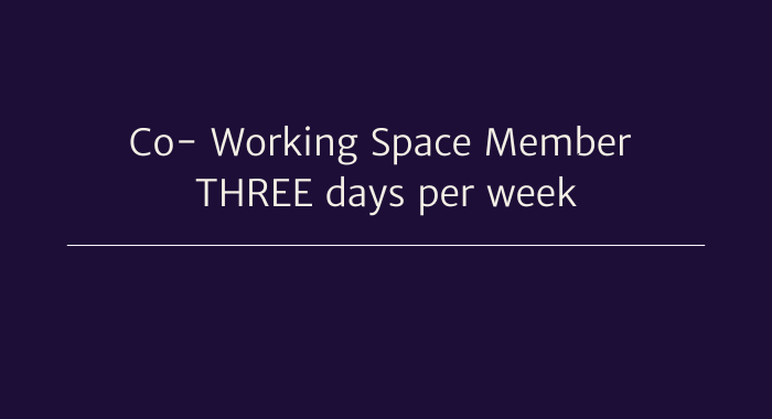 THREE Day per week Co Working Member