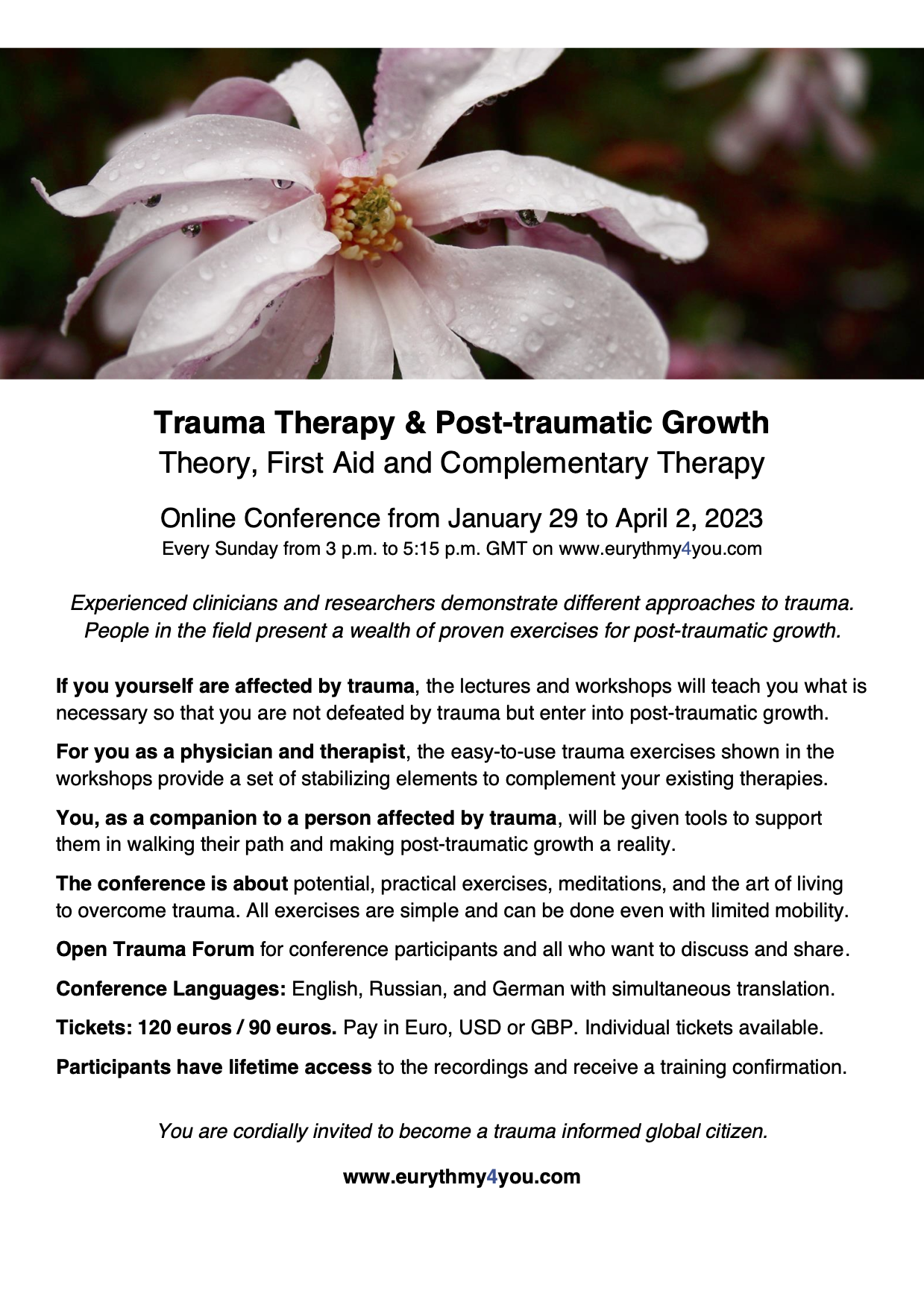 Trauma Conference 2023 - DINA4 EN Content Information