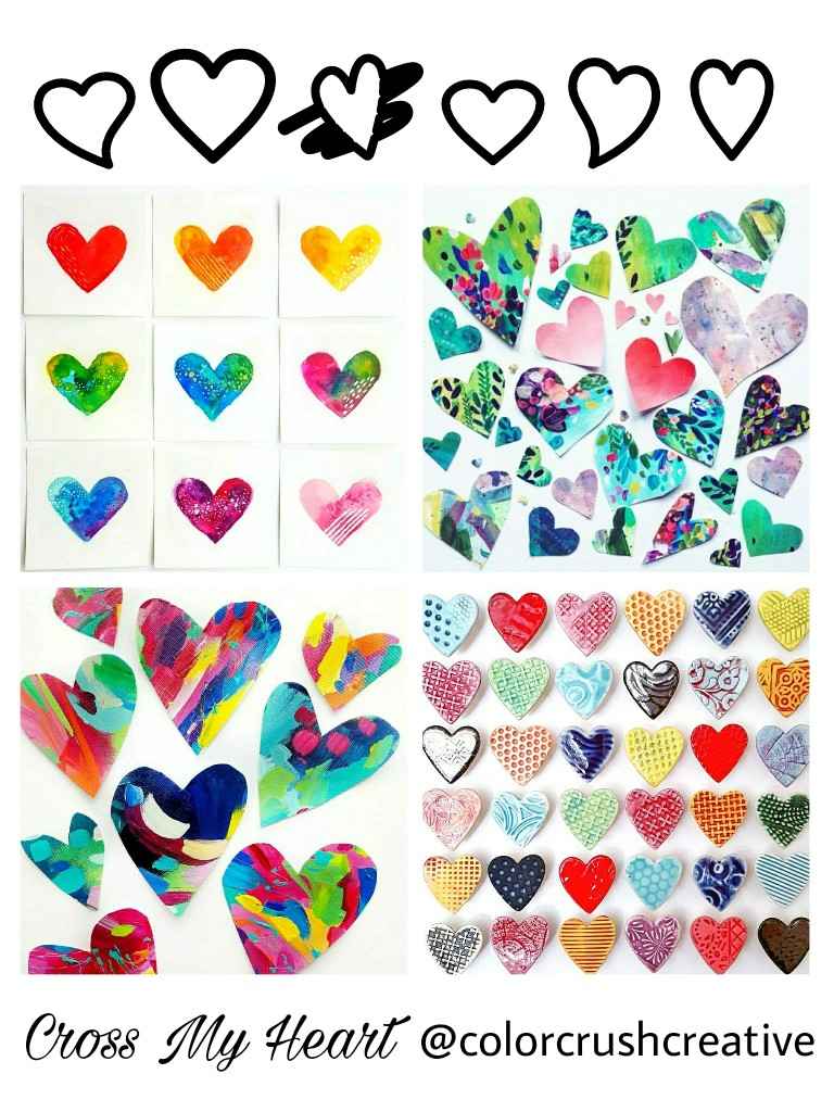 Artist Palette Hearts Multicolor