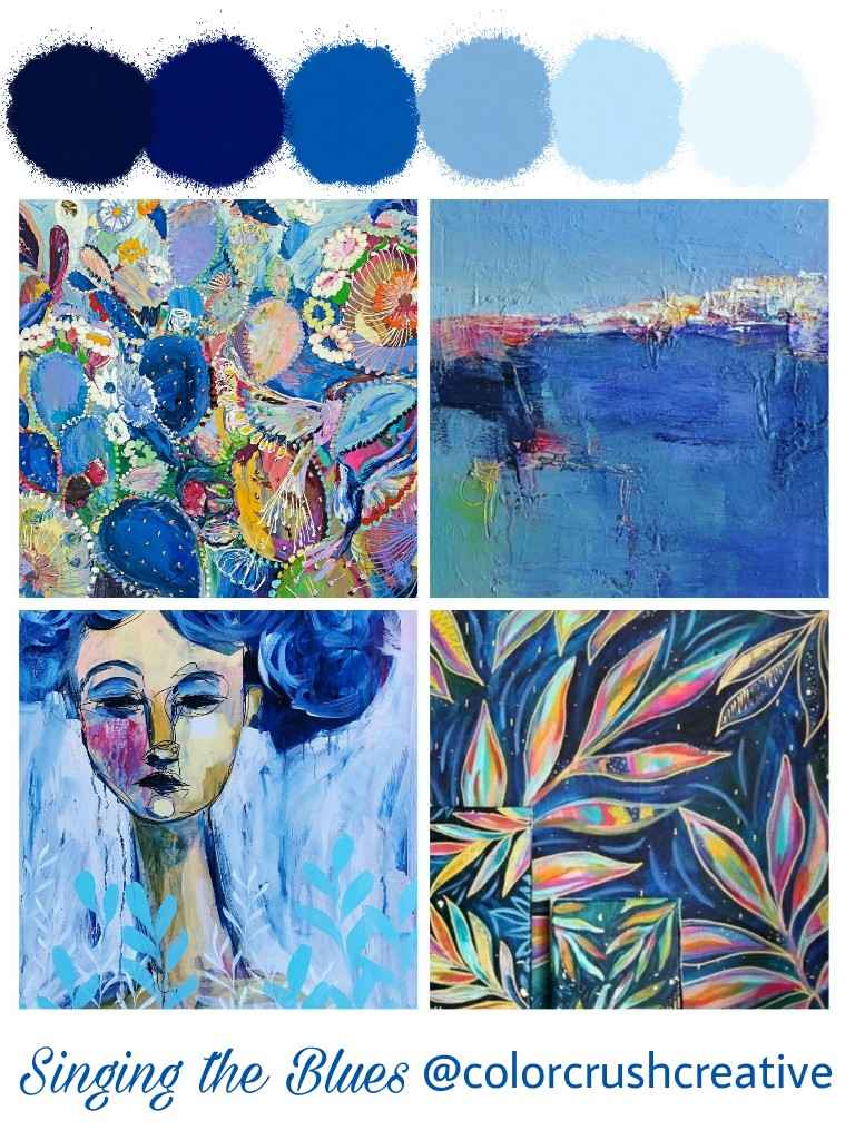 Artist Palette Blues Lady Abstract 