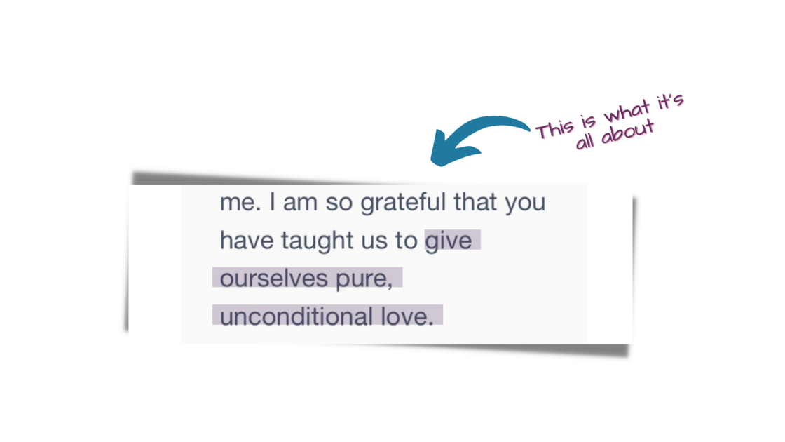 Testimonial Pure unconditional love to selves