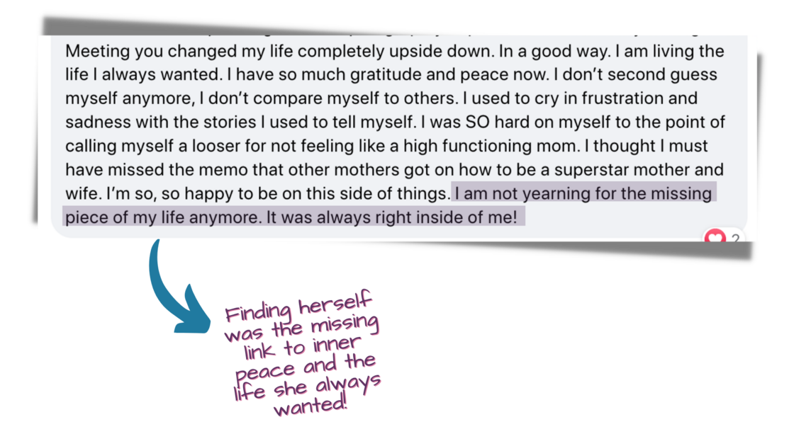 Testimonial TWSW Finding Happiness Through Finding Self