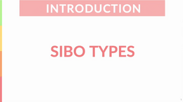 NEW SIBO Types lesson