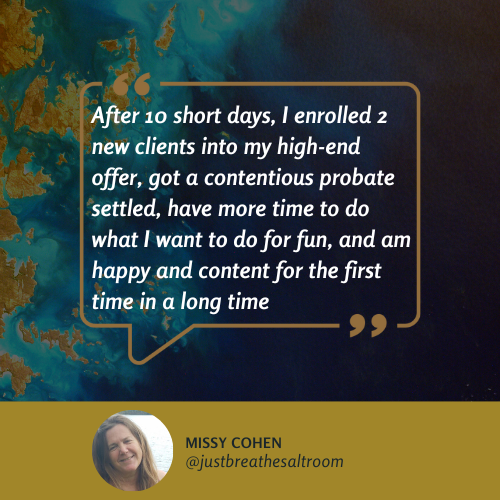 Missy Cohen-Testmonial