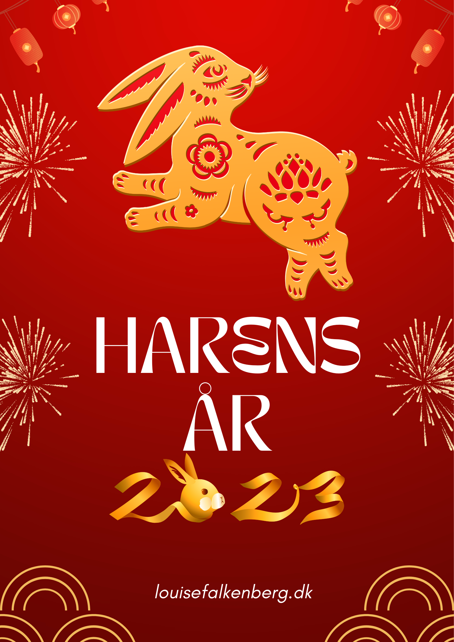 Red Modern Happy Lunar New Year 2023 Poster