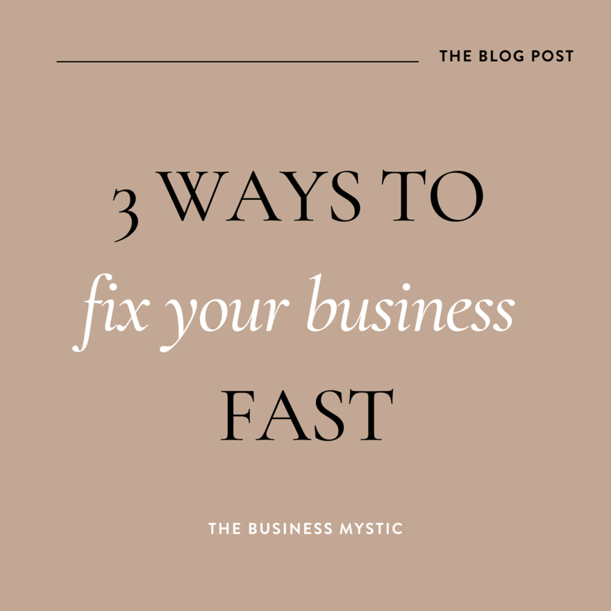 3 ways to fix your business fast
