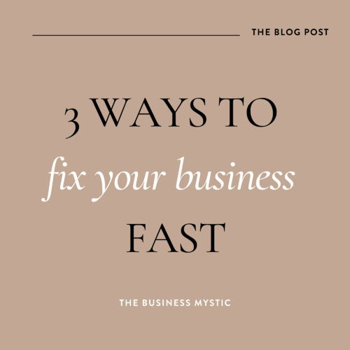 3 ways to fix your business fast
