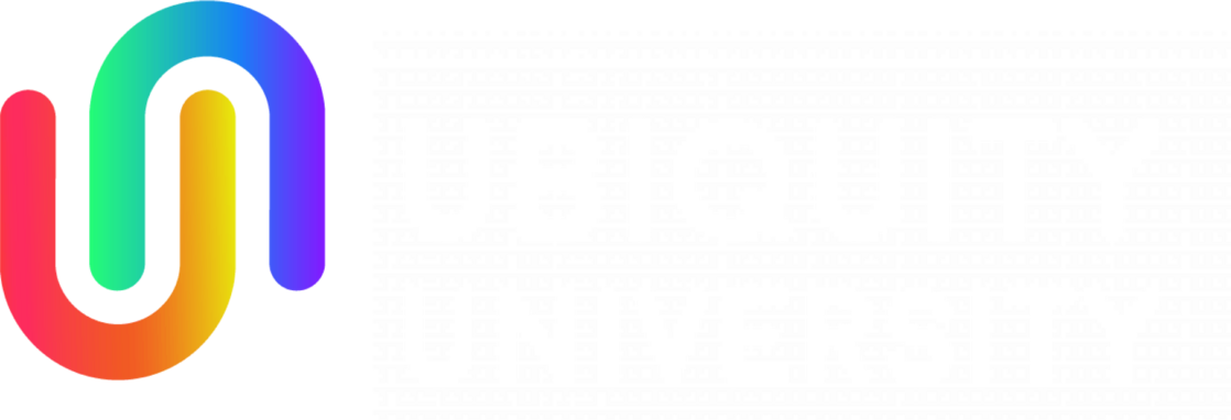 Ubiquity University White letters