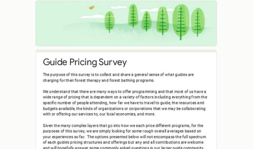 Guide Pricing Survey