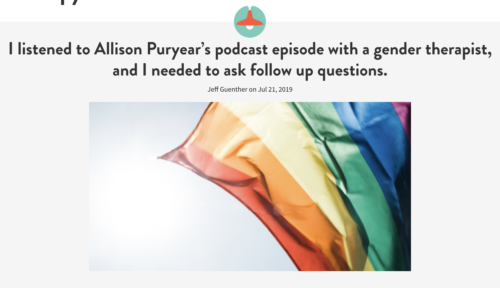 I listened to Allison Puryear's excellent podcast...