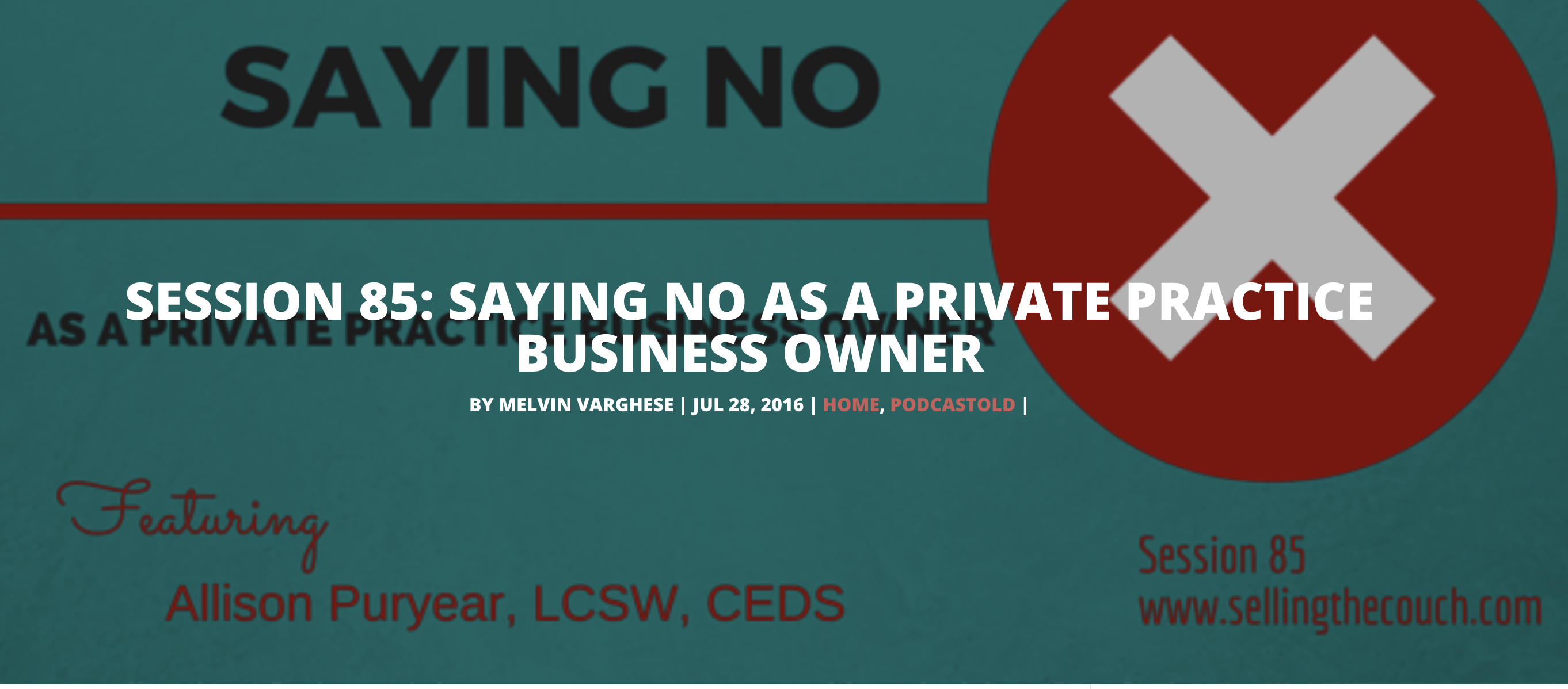 Saying No as a Private Practice Business Owner featuring Allison Puryear