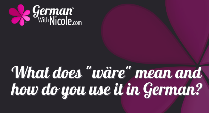 what-does-waere-mean-how-use-German NEW