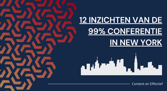 12 inzichten van de 99% conferentie in New York