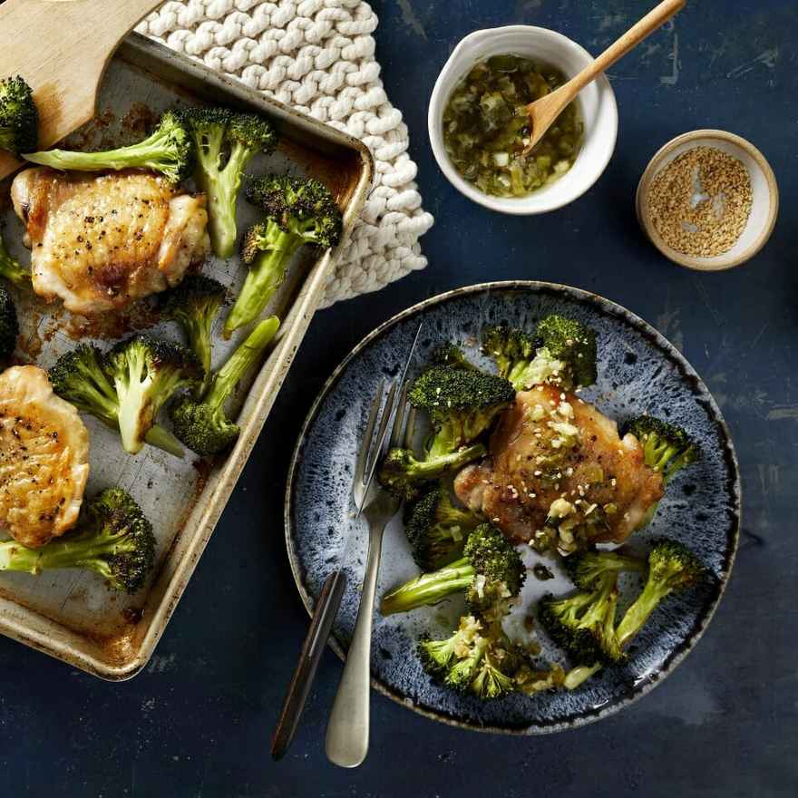 Sheet-Pan-Sesame-Chicken-Broccoli-with-Scallion-Ginger-Sauce