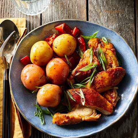 Pressure-Cooker-Chicken-Potatoes-Peppers