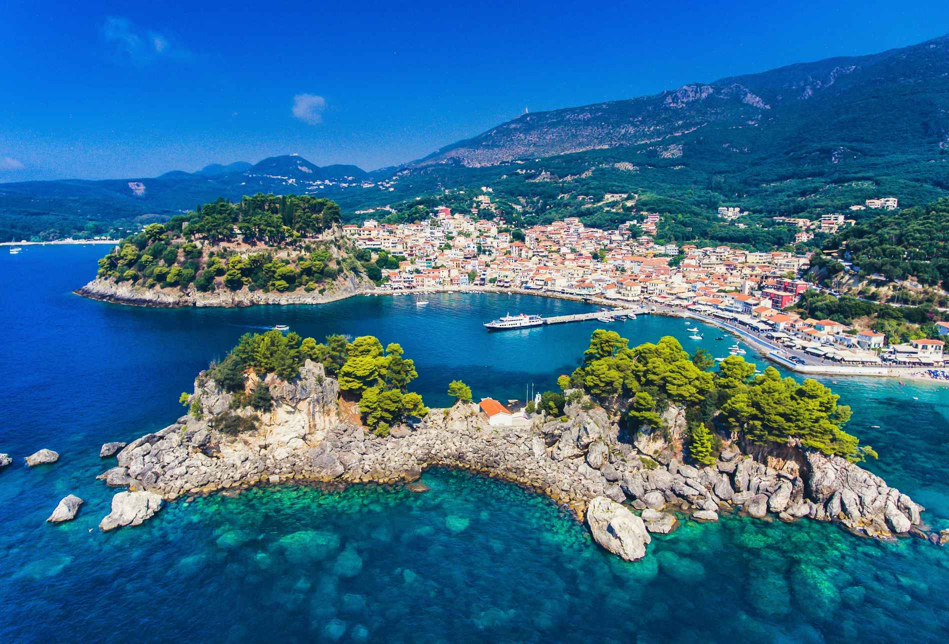 greece island aerial view