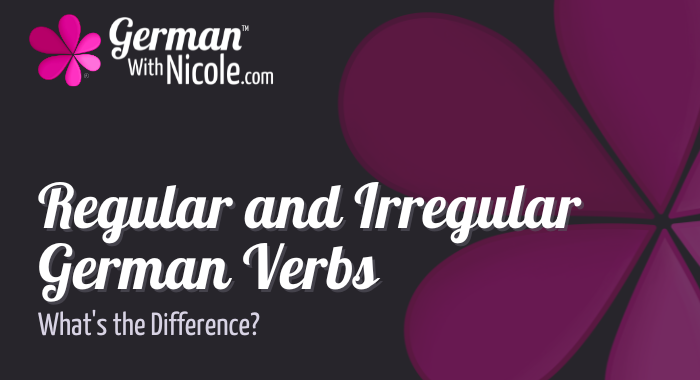 Regular and Irregular German Verbs Whats the Difference Cover NEW