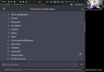 ChatGPT variety of outputs