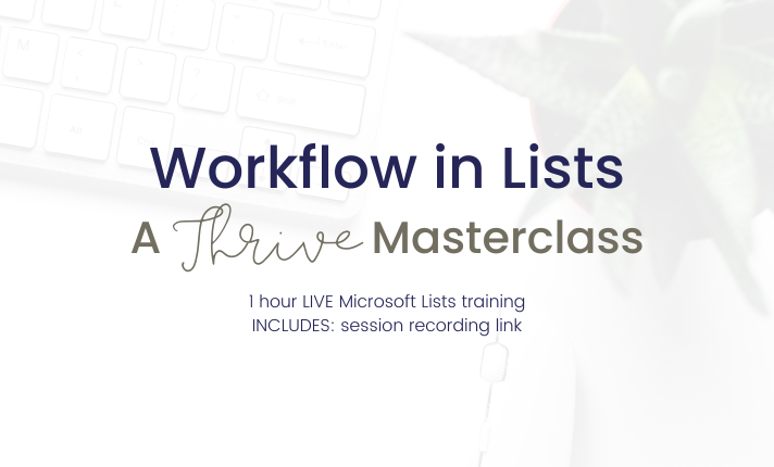 MASTERCLASS - Workflow in Lists Cover