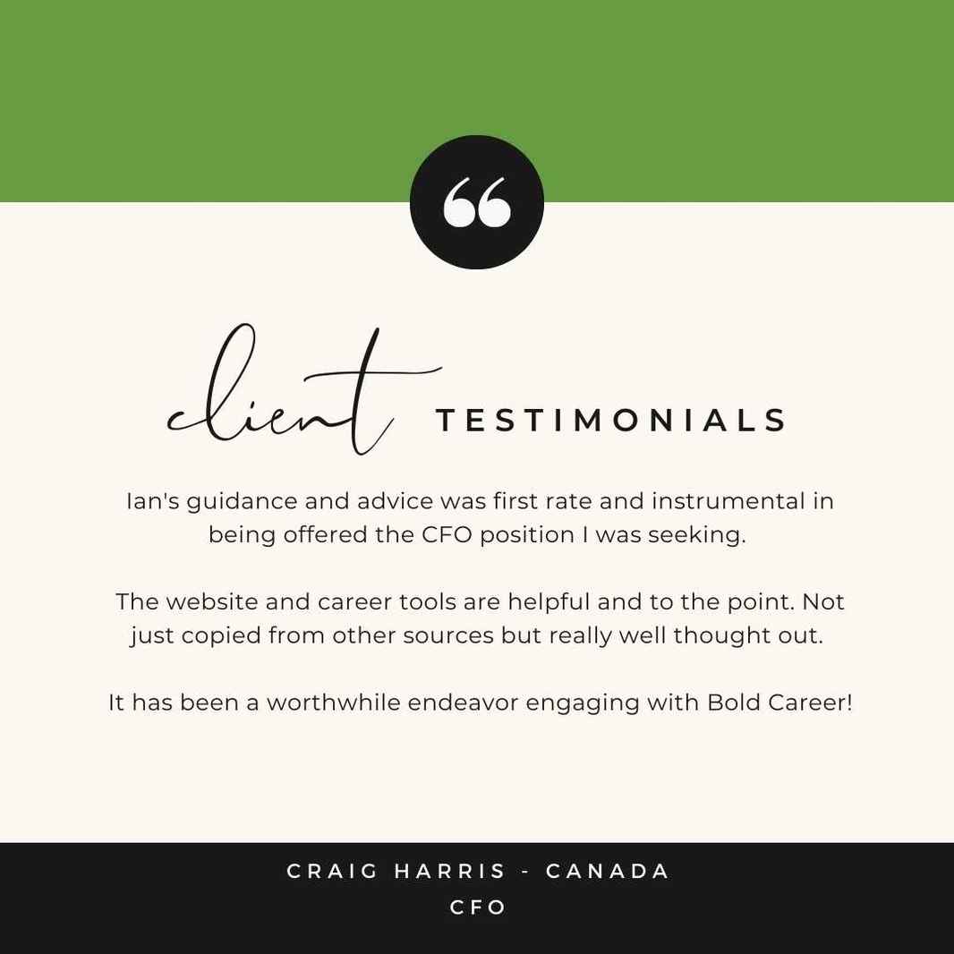 Testimonial - Craig Harris - Career Move Or Coaching