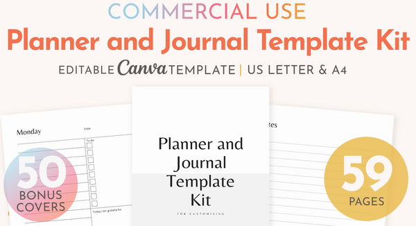 click sell listing images template - Planner and journal template kit simplero_1