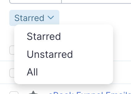 Starred filter