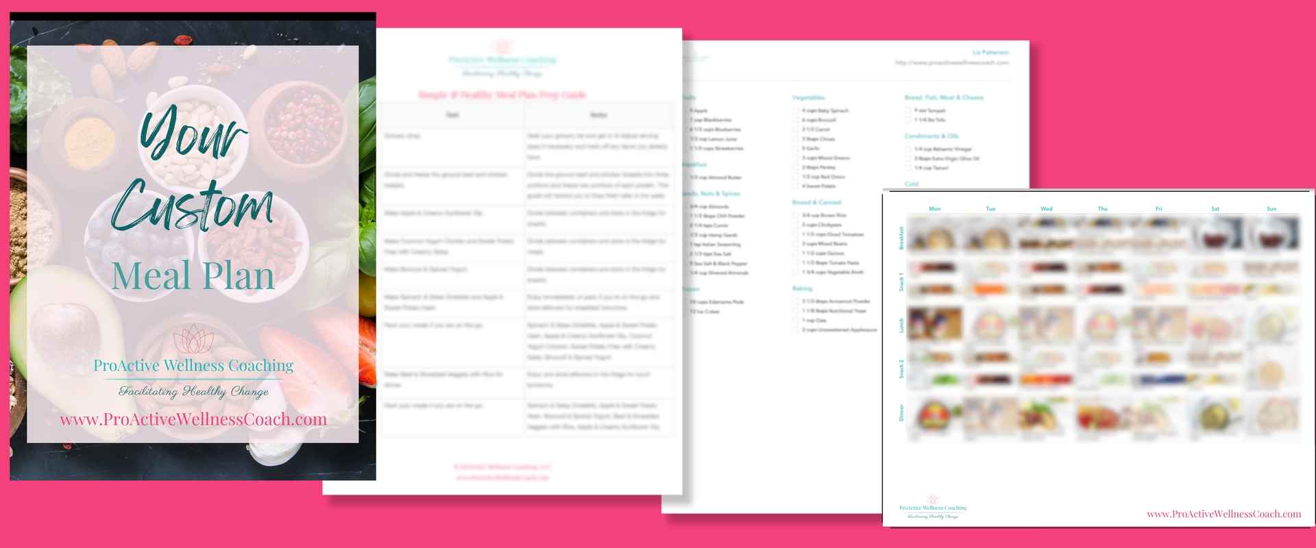 Custom Meal Plan Contents Overview long
