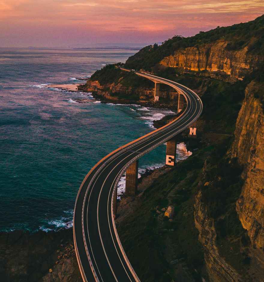 Coastal Highway at Sunset