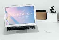 crative faith online course laptop table 