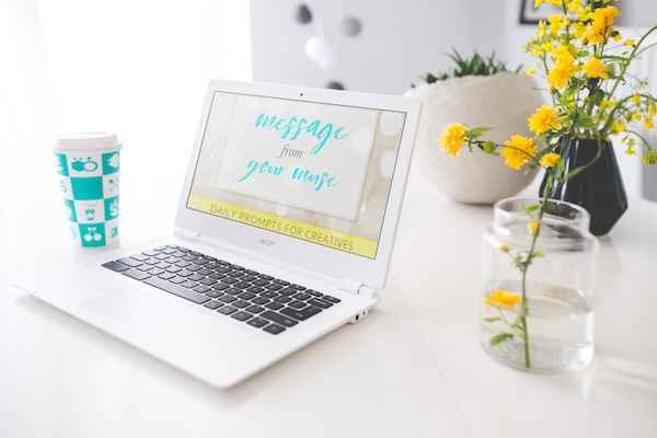 message from your muse daily prompts laptop on desk copy