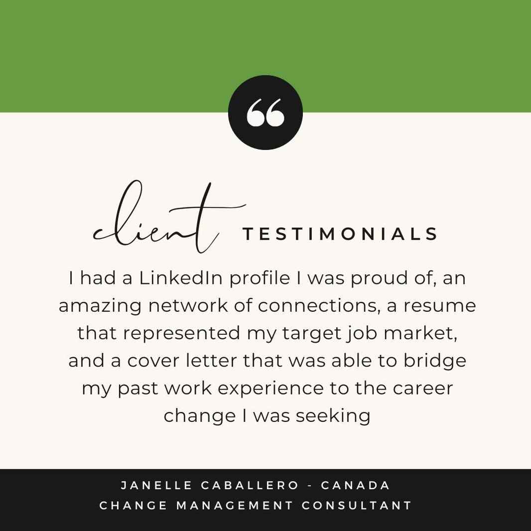 Testimonial - Janelle Caballero - Resume LinkedIn