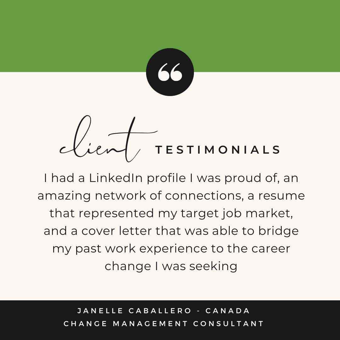 Testimonial - Janelle Caballero - Resume LinkedIn