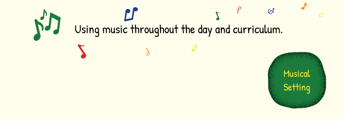 Using music throughout the day and curriculum. Musical setting Early Years Music Success Path (2880 × 1000px)