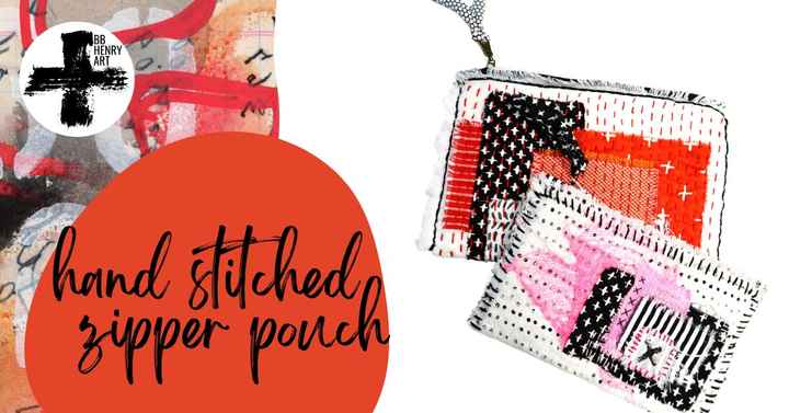 Hand Stitched Zipper Pouch Meta Image
