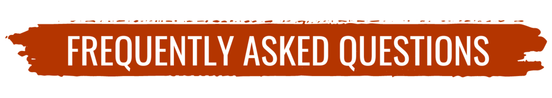 frequently asked questions banner - color b43500