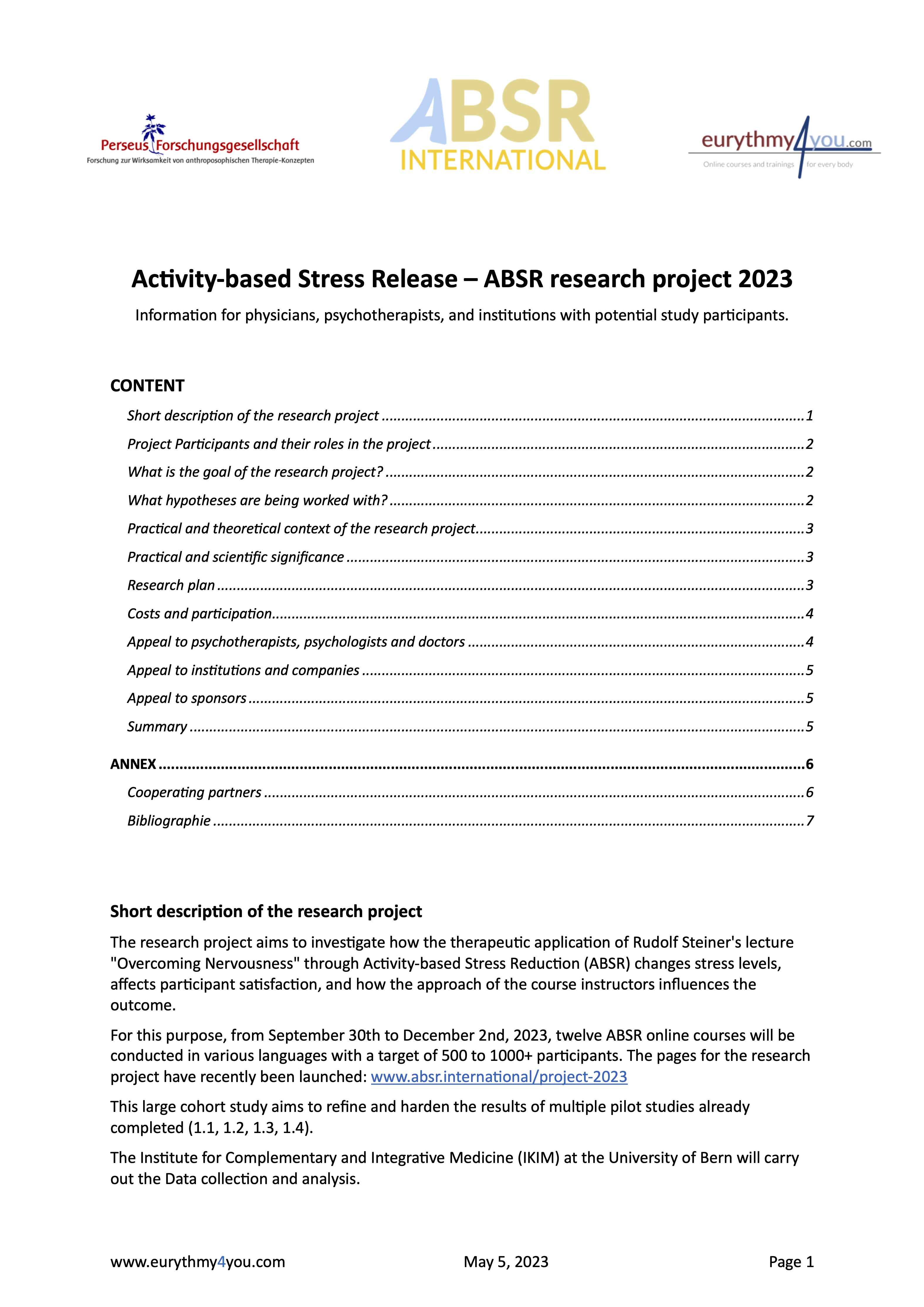 ABSR Research Project 2023 - Information for Partners EN page 1