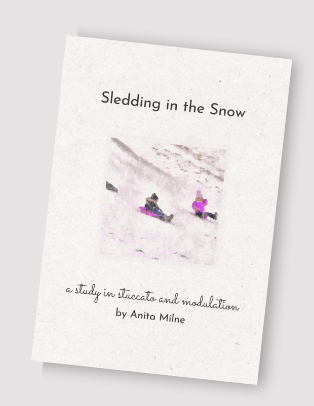 Sledding in the Snow title page display