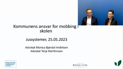 JK54 Kommunens ansvar for mobbing i skolen FILM 1, innspilt 250523