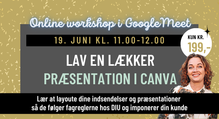 Workshop 19. juni kl. 11.00-12.00: Lav en lækker præsentation i Canva