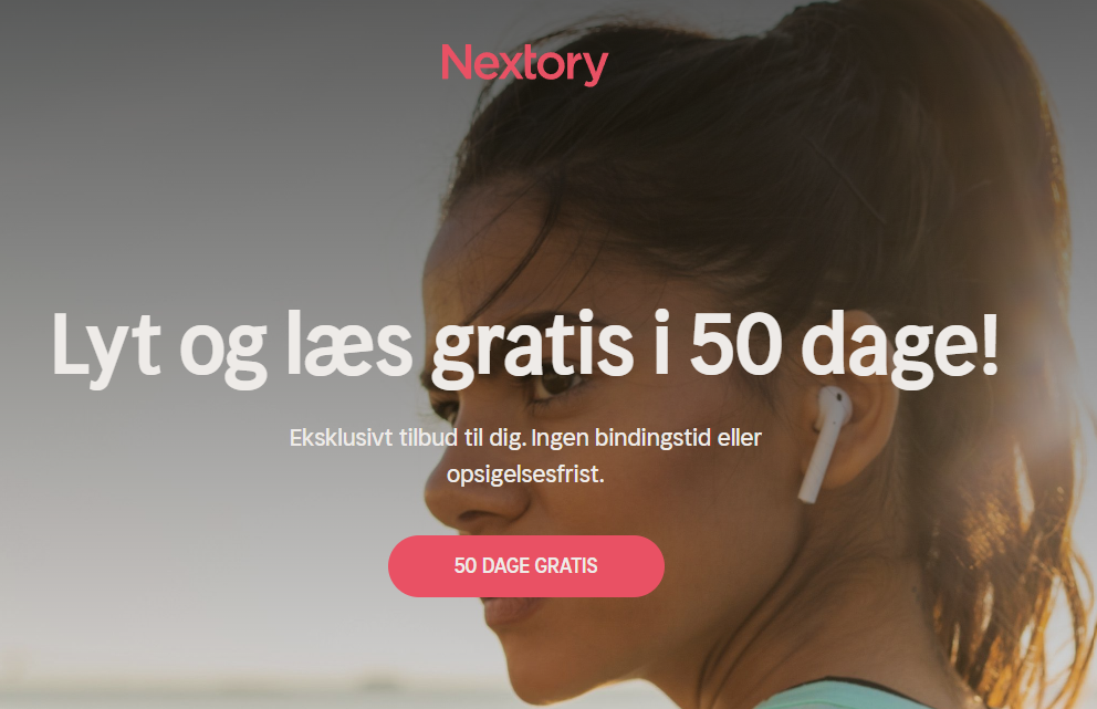 Nextstory screenshot 50 dages gratis