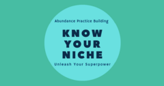 Know Your Niche from Abundance Practice Building  private practice support