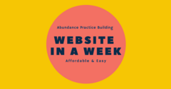 Website in a Week a done for you website service from Abundance Practice Building  private practice support
