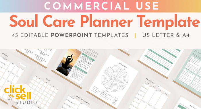 click sell listing images soul care planner ppt - simplero_1