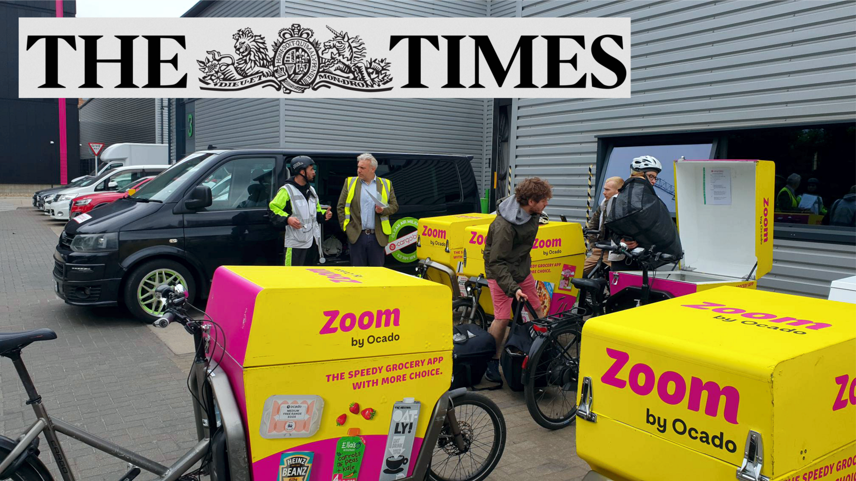 The Times newspaper aricle on e-cargobikes  OCADO