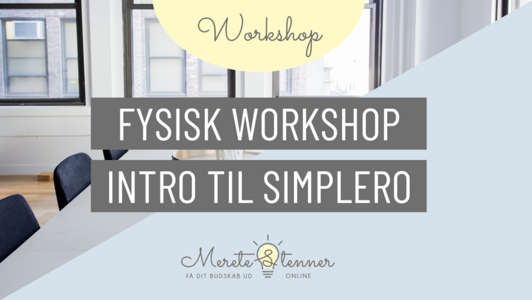 Fysisk Simplero workshopdag - Intro til Simplero