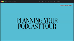 Planning Your Podcast Tour
