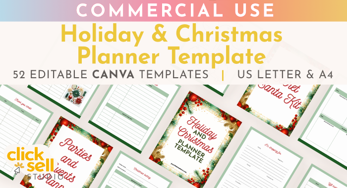 click sell listing images - christmas planner simplero