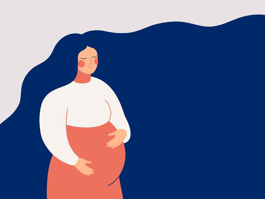 illustration gravid kvinde